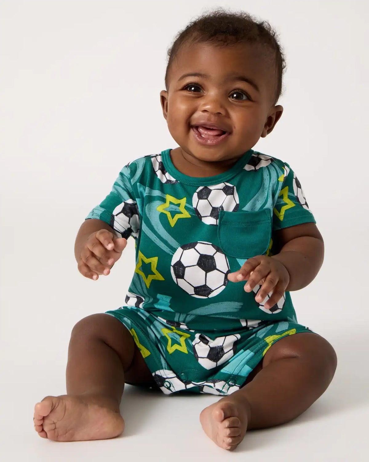 Soccer Stars Pocket Shorty Romper