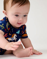 Blue Rancher Roundup Pocket Shorty Romper