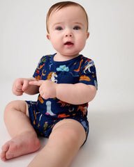 Blue Rancher Roundup Pocket Shorty Romper