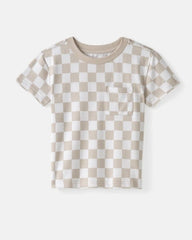 Stone Checks Relaxed Pocket Tee
