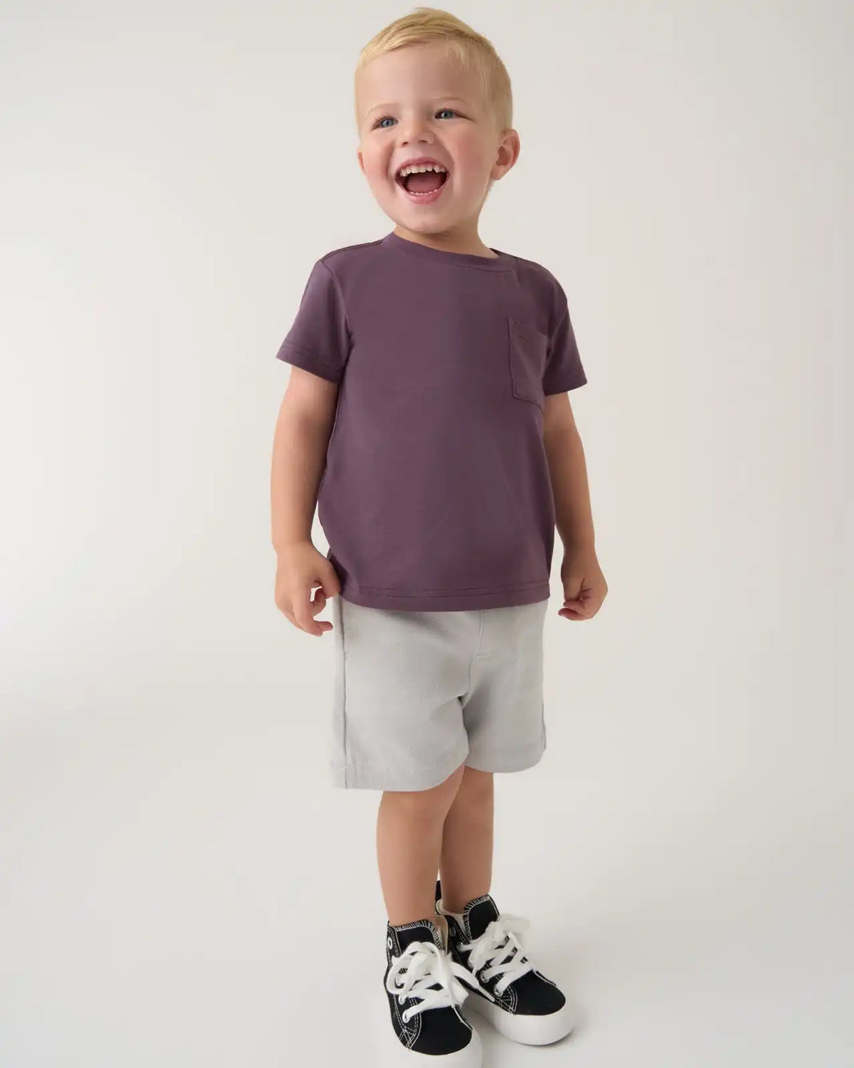 Vintage Plum Relaxed Pocket Tee