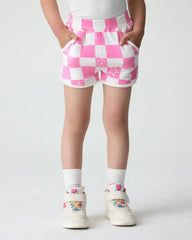 Cheery Checks Pink Dolphin Shorts