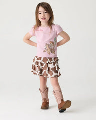 Milk Chocolate Moo Crew Ruffle Skort