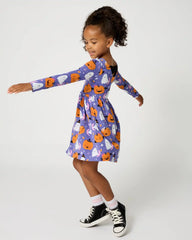 Moonlit Magic Purple Bow Back Skater Dress
