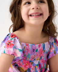 Sweet Sprigs Smocked Flutter Top