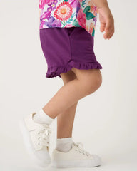 Royal Violet Ruffle Shorts