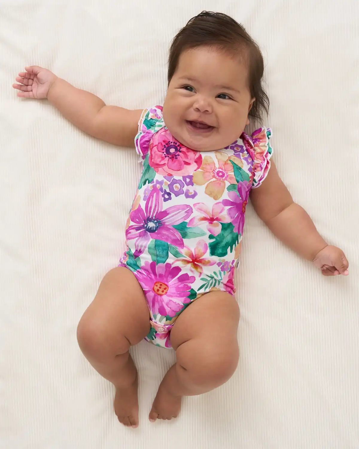 Hibiscus Blooms Flutter Bodysuit