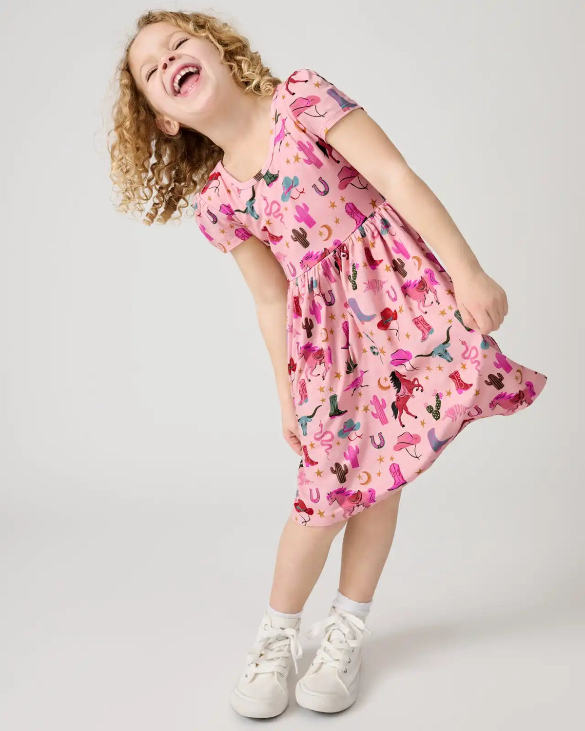 Pink Rancher Roundup Skater Dress