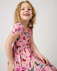 Pink Rancher Roundup Skater Dress