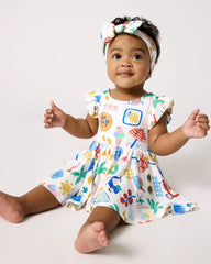 Ciao Bella Flutter Twirl Dress with Bodysuit