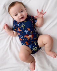 Blue Rancher Roundup Pocket Bodysuit