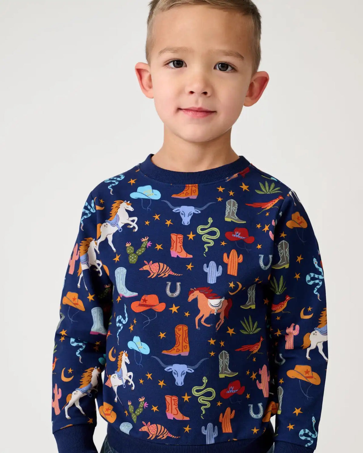 Blue Rancher Roundup Crewneck Sweatshirt