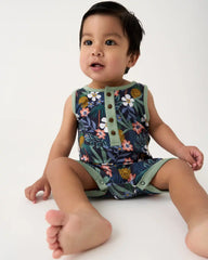 Tropical Garden Henley Romper