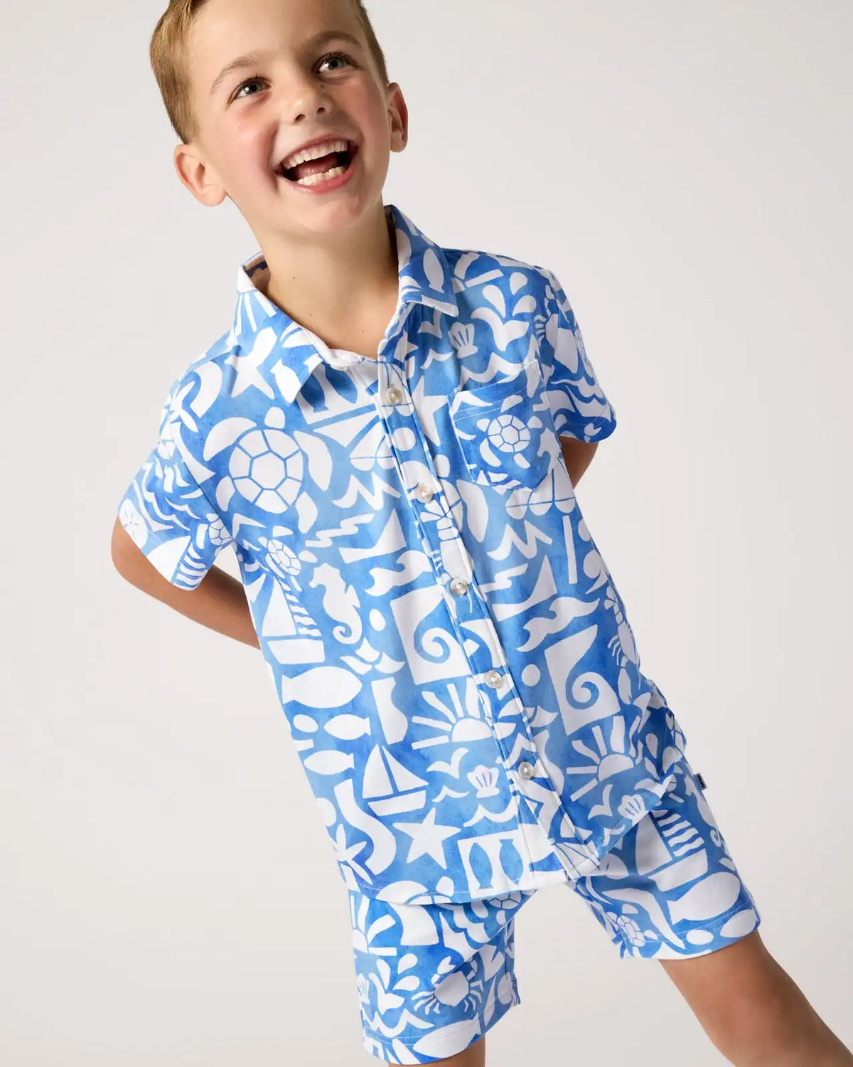 Summer Shores Button Down Polo