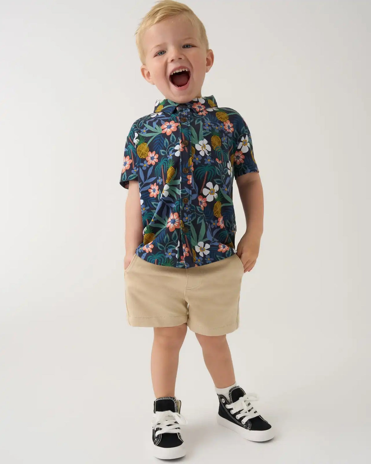 Tropical Garden Button Down Polo
