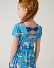Underwater Discovery Bow Back Skater Dress