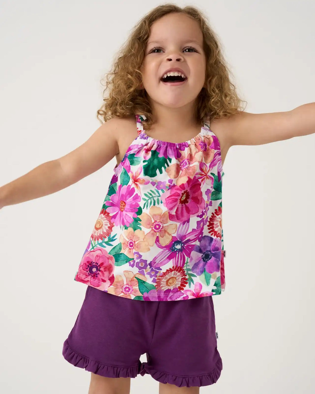 Hibiscus Blooms Bow Strap Tank