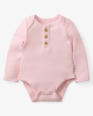Prima Pink Henley Bodysuit