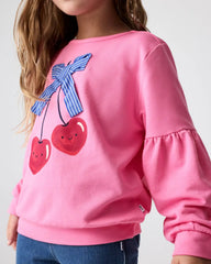 Cherry Charm Drop Shoulder Crewneck