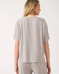Dove Gray Women's Ribbed Boxy Tee