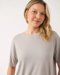 Dove Gray Women's Ribbed Boxy Tee