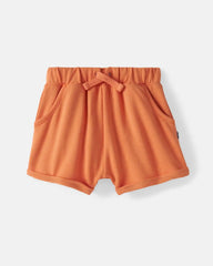 Orange Haze Cuffed Baby Shorts