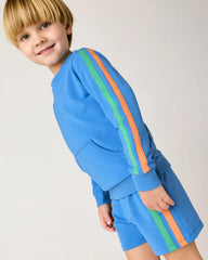 Major Blue Side Stripe Shorts