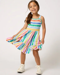 Rainbow Ribbon Smocked Tank Dress