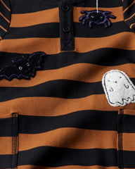 Spooky Stripes Henley Romper