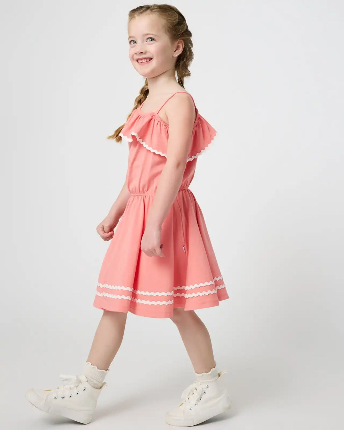 Beach Coral Asymmetrical Dress