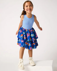 Tidepool Party Tiered Dress