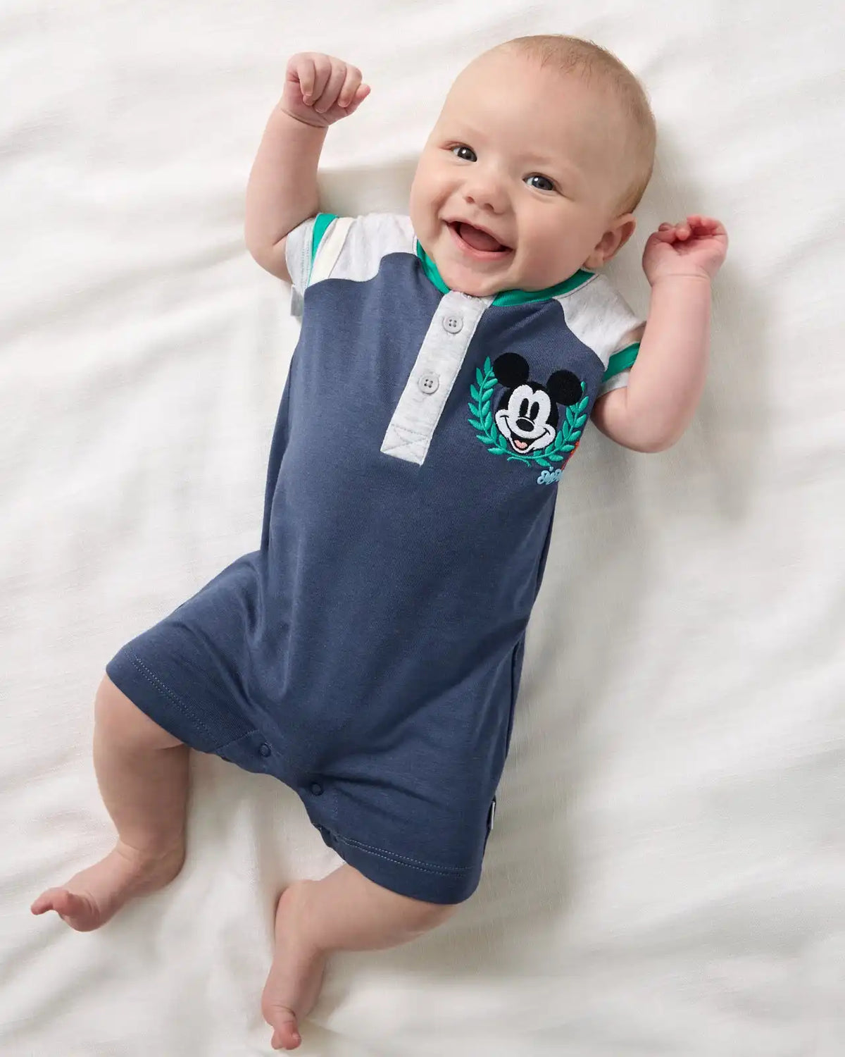 Disney Mickey Mouse Sports Club Henley Shorty Romper
