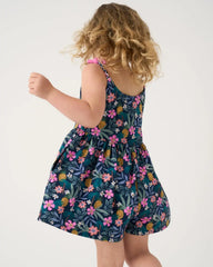 Tropical Garden Bow Strap Romper