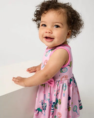 Disney Mickey Mouse & Minnie Mouse Match Twirl Dress with Bodysuit