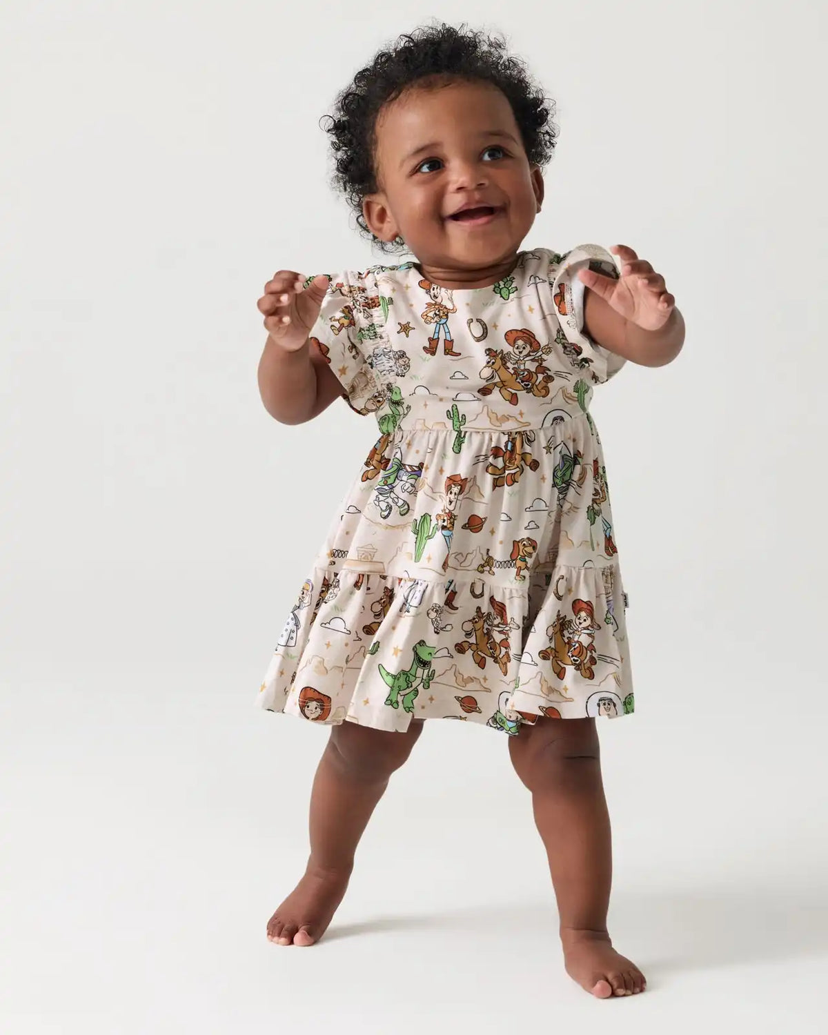 Disney & Pixar Woody's Wild West Tiered Flutter Dress with Bloomer