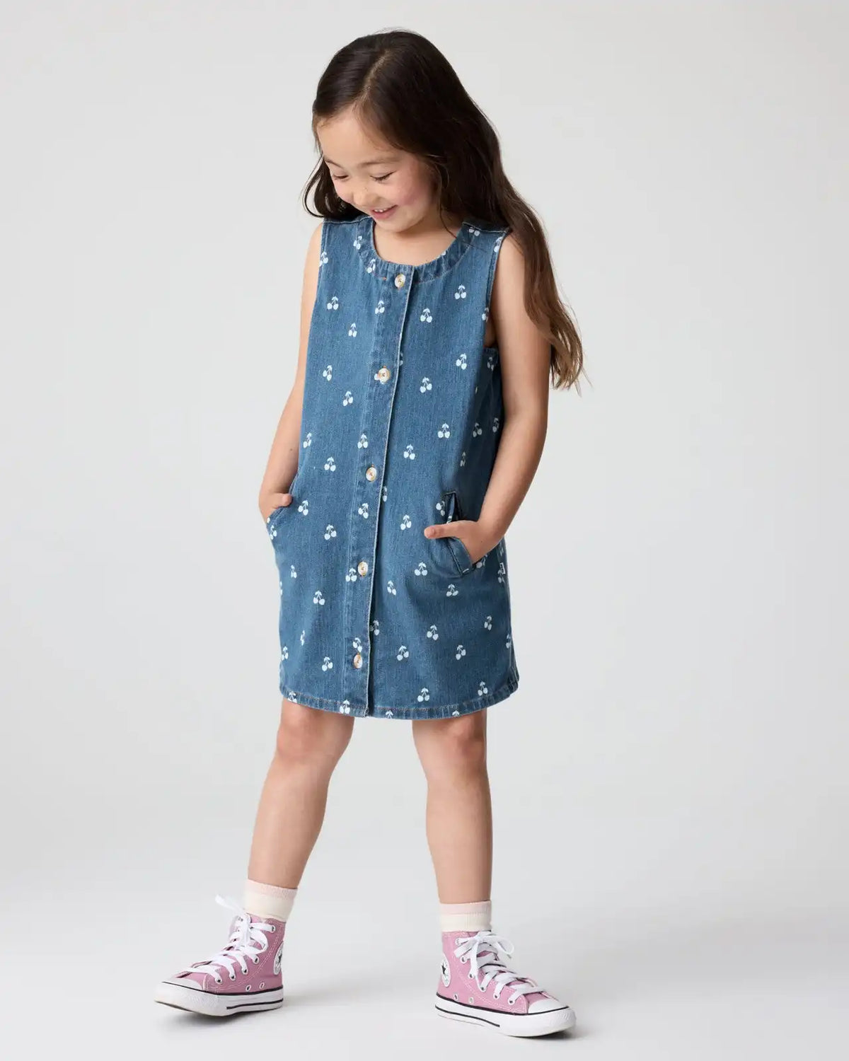 Cherry Button Down Dress