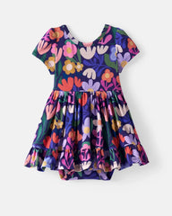 Wild Garden Ruffle Twirl Dress with Bodysuit