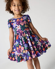 Wild Garden Ruffle Twirl Dress