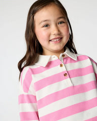 Pink Spark Stripe Polo Shirt