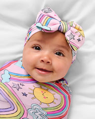 Disco Rainbows Swaddle & Luxe Bow Headband Set