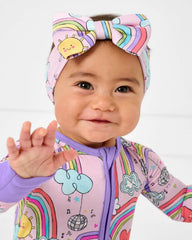 Disco Rainbows Luxe Bow Headband