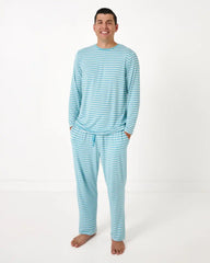 Dockside Stripe Men's Long Sleeve Pajama Top