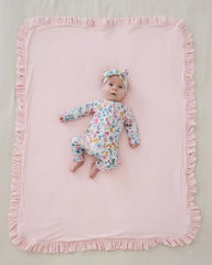 Prima Pink Ribbed Ruffle Mini Cloud Blanket®