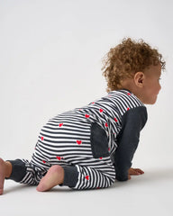 Heartstrings Stripe Henley Romper