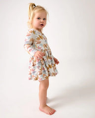 Kaleidoscope Dreams Ribbed Skater Dress with Bodysuit