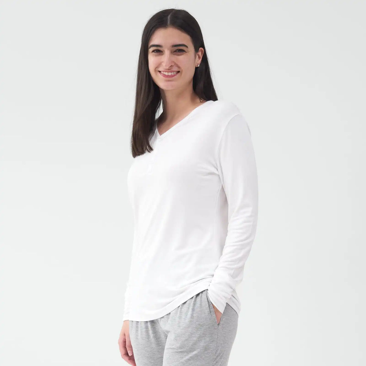 Bright White Women's Pajama Top