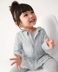 Light Heather Gray Peplum Hoodie