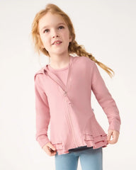 Mauve Blush Peplum Hoodie