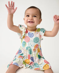 Positive Vibes Flutter Twirl Dress with Bodysuit