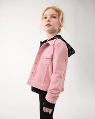 Mauve Blush Denim Trucker Jacket
